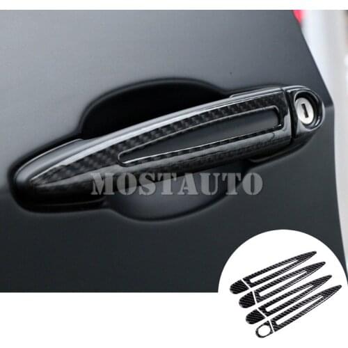 For BMW 3 Series F30 F31 F34 Carbon Fiber Car Door Handle Trim Cover 2013-2018 8pcs Car Accessories Interior Car Decor