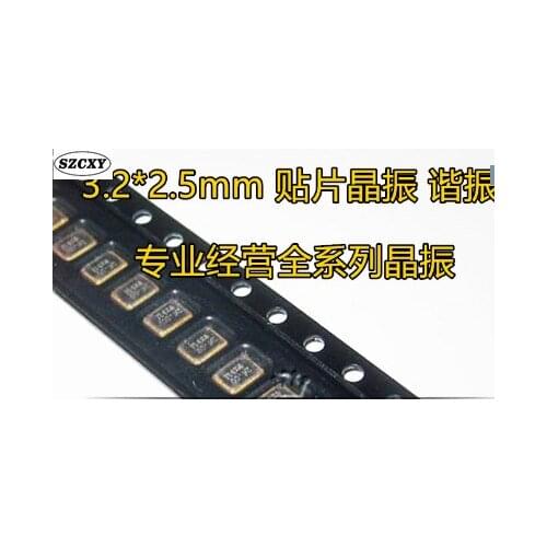 New and original each 10pcs 3225 433.92M 433.92MHZ 3.2x2.5mm Crystal vibration Acoustic table resonator 25X2 13.560MHZ