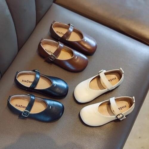 Toddler Girls Solid Color Shoes Kids Girls Casual Shoes 2021 New Spring Autumn Hook Loop Fashion Autumn Flats Cute Soft Shoes