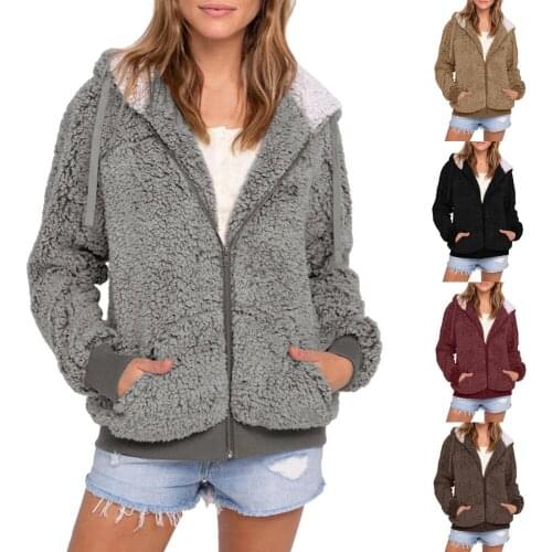 Coat Female Womens Jacket Women Plus Size Casual Pocket Hooded Parka Outwear Cardigan Sweater Coat женская куртка jacket