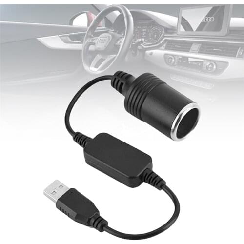 Car Cigarette Lighter Socket USB 5V To 12V Converter Adapter Wired Controller Plug Connector Adapter Auto Interior Accessories
