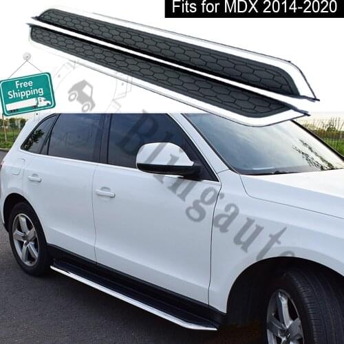 Fits for A-cur-a MDX 2014-2020 2Pcs left right running board side Nerf step bar pedal protector stainless steel