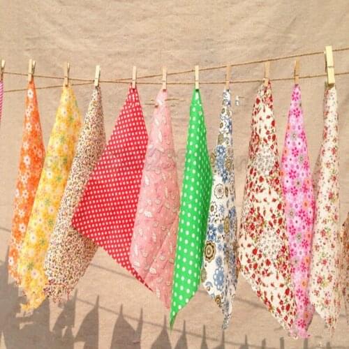 50pieces 10cmx10cm Fabric Stash Cotton Fabric Charm Packs Patchwork Algodon Quilting No Repeat Design