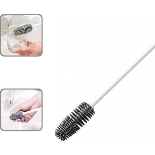 360 Degrees Rotary Portable Glass Bottle Brush Washing Tools for Home