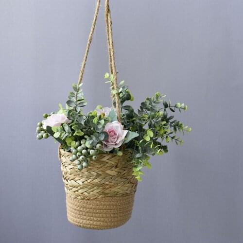 Strawl Planter Basket Stylish Planter Baskets for Indoor and Outdoor Plants Perfect for Flower Pots Cover and Room Decor
