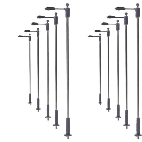 1/75-1/300 Scale LED Architectural Lamp Railway Train Street Lights Lighting For Model Railrpad Landscape Metal