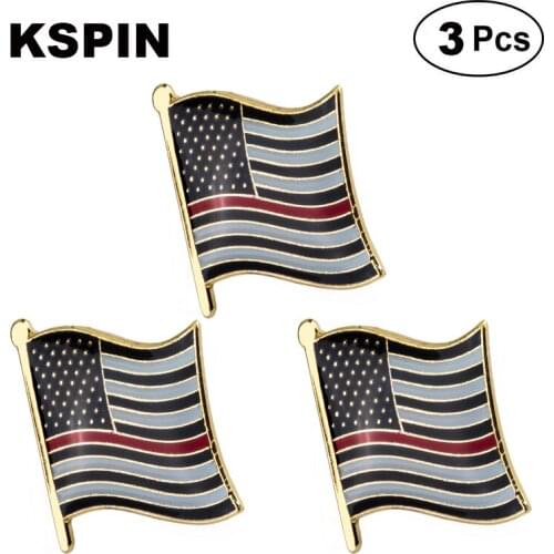 Thin Red Line 1 Lapel Pin Brooches Pins Flag badge Brooch Badges
