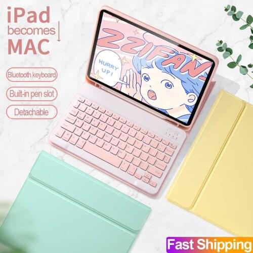 For iPad Pro 11 2020 2018 2th generation Bluetooth Keyboard Mouse Case For NEW iPad Pro 12.9 4th Candy Color Smart Leather Cover