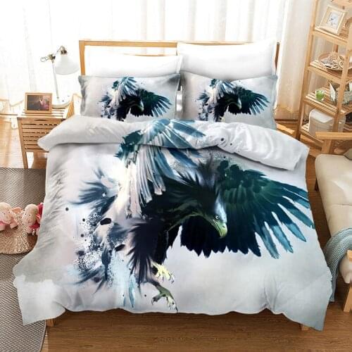 Animal Art Eagle Duvet Cover Bedding Set Luxury King Size Comforter Set Bed Set Queen Size Comforter Bedding Sets 3D Quilt Home