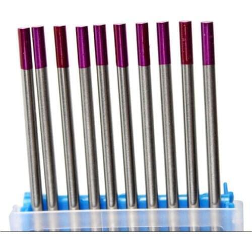 10pcs Purple Head 3.2*150mm WES Tungsten Electrode Welding Accessory 10-400A Tool Professional
