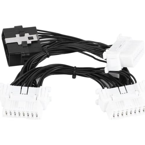 16Pin OBD2 Splitter 1 Male To 3 Female Extension Cable Connecter Adapter Fit For ELM327 OBD2 16 PIN ELM 327