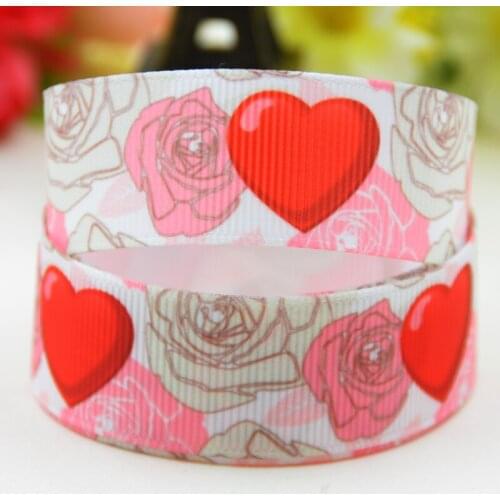22mm 25mm 38mm 75mm Valentines Day Cartoon Character printed Grosgrain Ribbon party decoration 10 Yards X-01683