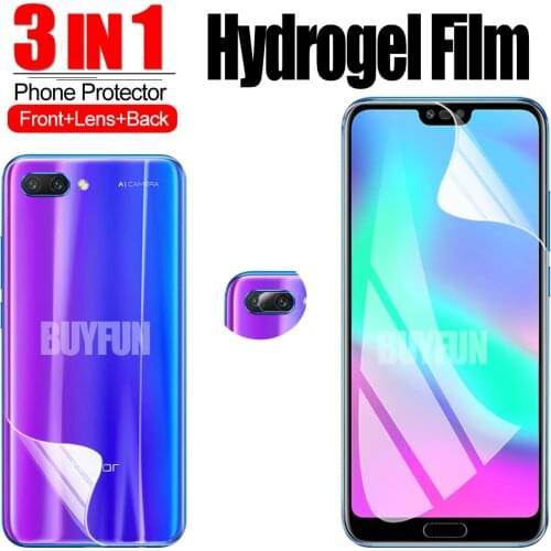 3-in-1 Hydrogel Film For Huawei Honor 10 Screen Protector Camera Protective Glass For honor 10 10i lite honer Protector film