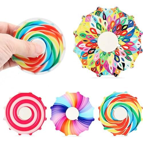 3d Animation Finger Toys Gyroscope Colorful Animation Finger Gyro Toy Squeeze Funny Sensory Fidget Stress Relief Toys