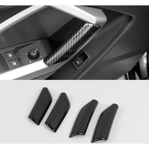 Car Accessories for Audi Q3 2019 2020 2021 ABS Interior Door Armrest Handles Molding Cover Trim 4pcs