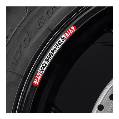 5 X Rims 17" Wheel Rim Sticker Motorcycle Tape Stripes For Japan YOSHIMURA Decals Reflective Motobike DIY Accessories