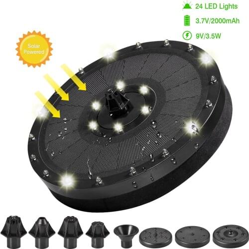 9V/3.5W LED Solar Water Fountain Battery Fountain Floating Fountain Garden Fountain Bird Bathtubs, Gardens Decoration Hot Sale