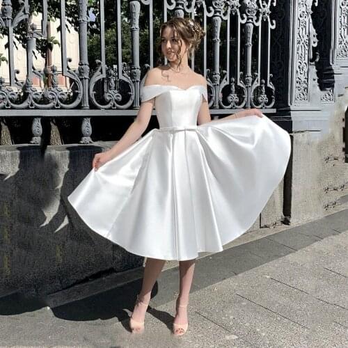 DIDEYTTAWL Satin Wedding Dresses