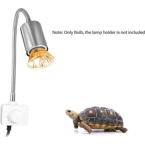 25W Reptile Lamp Bulb Turtle Basking UV Light Bulbs UVA UVB Heating Lamp Amphibians Temperature Controller for Turtle Aquarium