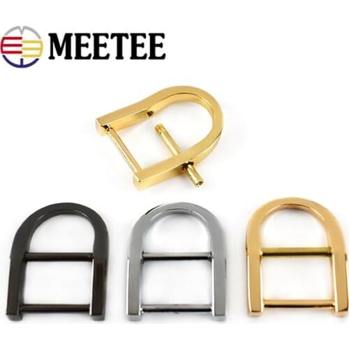 Meetee 5/10pcs ID18mm Detachable Screw Tri-Glide Buckles D Ring Adjust Hook DIY Bags Strap Adjustment Buckle Webbing Belt Clasp