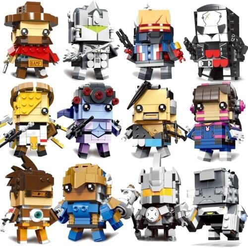 Decool Mini Overwatching Figures Super Heroes model Brickheadz Building Blocks Bricks Toys for children gifts Juguetes