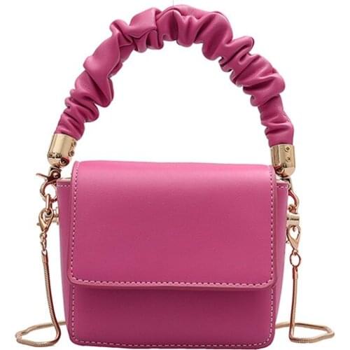 Fashion candy color summer chain crossbody bags small girl mini hand bag women purses and handbags