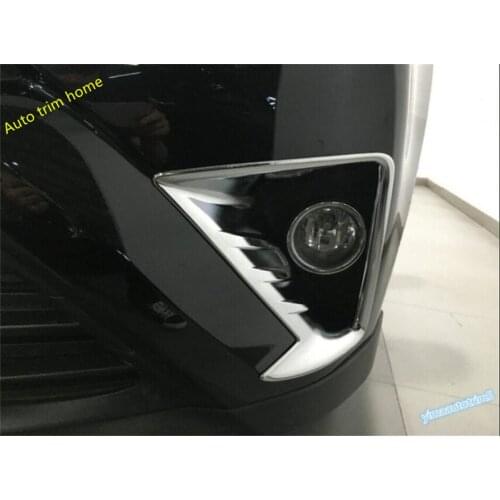 Lapetus Front Head Fog Lights Lamps Cover Trim 2 Piece Fit For Toyota RAV4 RAV 4 2016 2017 2018 ABS Auto Accessories