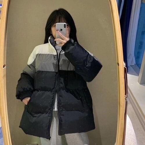 Hstar New Winter 2021 Woman Fashion Parka Coat Loose Outwear Fashion Casual Warm Coat For Winter casaca para dama winter parka