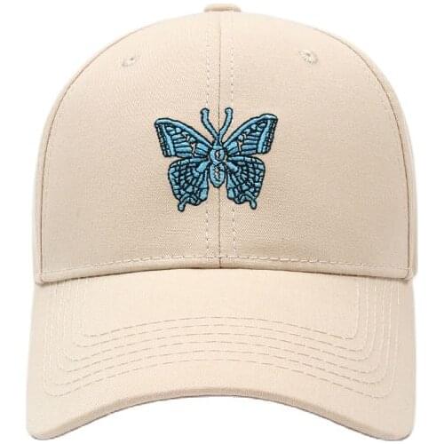 New Spring and Summer Creative Butterfly Pattern Embroidery Outdoor Leisure Sunscreen Cap Sunshade Womens Baseball Cap