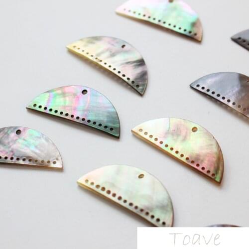 Half-circle seawater shellfish porous belt lifting DIY Earrings material accessories