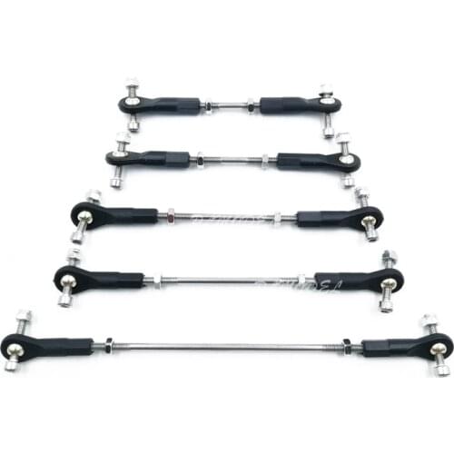 M3 Adjustable Push Rod End Ball Joint Linkage Set Assembly Include 2PCS Ball Joint+1PC 25-300mm Stainless for RC Aircraft Boat