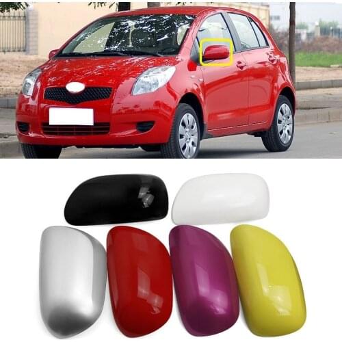 Roavia Outside Rearview Mirror Cover For Toyota Yaris 2009 2010 -2013 Side Rearview Mirror cap hood shell Housing hood