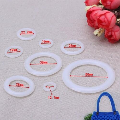 DIY Crochet Ring Circle Hook Plastic Craft Tool Accessory for Handbag Car Seat E56E