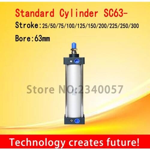 SC standard cylinder SC63*25/50/75/100/125/150/175/200/225/250/300 BORE 63MM Standard Pneumatic Air Cylinder