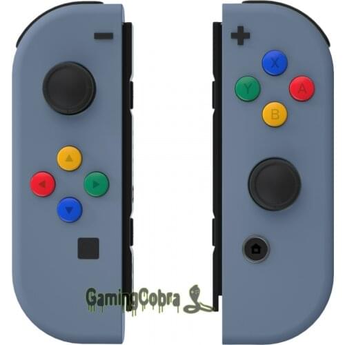 Slate Gray Cutstom Soft Touch Controller Housing Case With Colorful Buttons Fix Parts + Tools for NS Switch Joy-Con