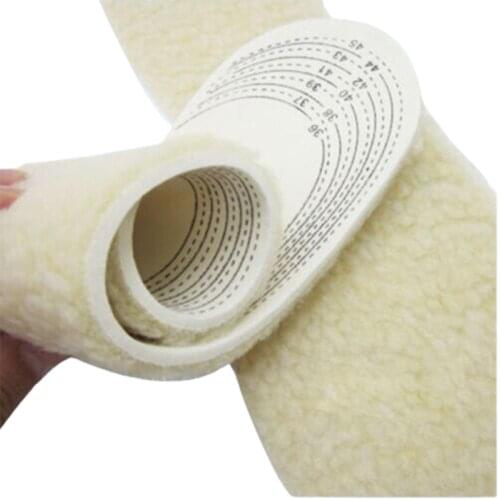 1pair Winter Wool Warm Heated Insoles Thermal Thickened Warm Keeping Shoes Pad For Men And Women Fleece unisex