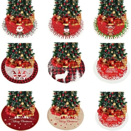 1pc Christmas Tree Skirt Christmas Decoration For Home Xmas Tree Carpet Mat Ornaments 2022 New Year Party Home Navidad Decor