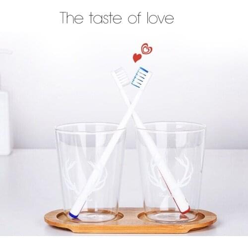 2pcs Sweethearts outfit toothbrush soft toothbrush head remove stains soft gum (Color random )