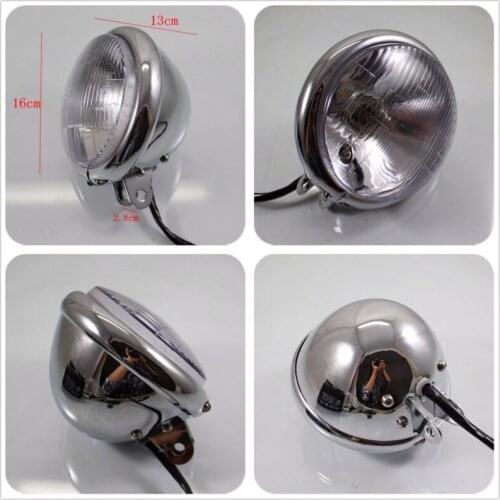 Motorcycle Accessories Modified Metal Retro Headlights Far and Near Light Headlights