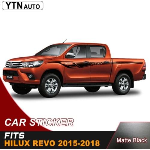 Car stickers side body racing stripe graphic Vinyl moutain stickers fit for TOYOTA HILUX revo and vigo 2015 2016 2017 2018 2019