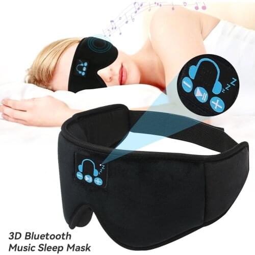 Bluetooth 5.0 Earphone Sleep Eye Mask Wireless Earphone HIFI Stereo Handsfree Music Headband Headset Soft Comfortable Sleep Mask