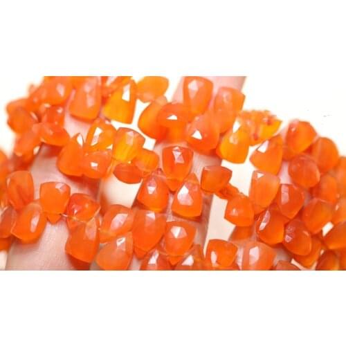 5pieces LOOSE BEADS Chalcedony square 9-10mm faceted orange Wholesale for DIY jewelry necklace 20cm