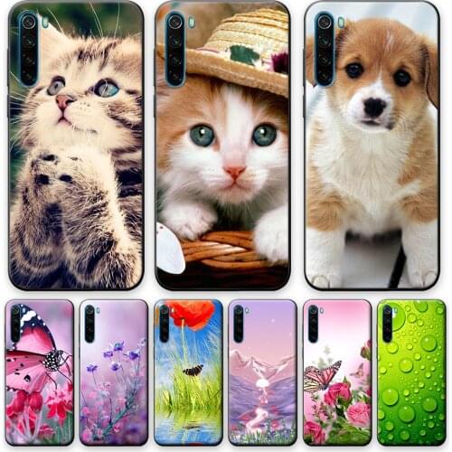 For Xiaomi Redmi note 8 Case Silicone Soft TPU phone Case For Redmi note 8 6.3 inch Cartoon Cute Flower Bakc Bumper note 8 Shell