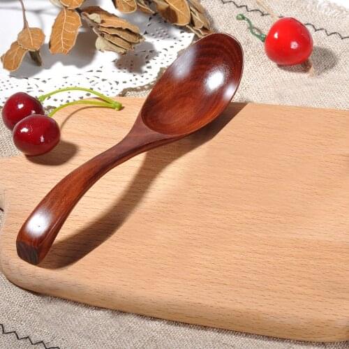Wooden Spoon Fork Bamboo Kitchen Cooking Utensil Tools Soup-Teaspoon Tableware Dec17 Drop Ship