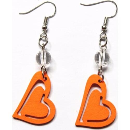 Wood Love Small Flower Drop Earrings Women Drop Earrings Fashion Jewelry Eardrop Personality Hollow Hoop Earrings