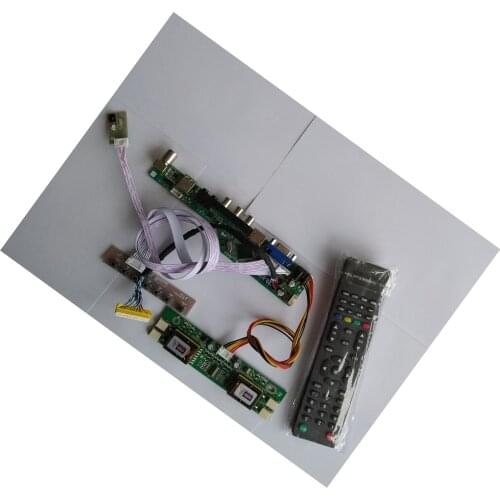 For M170EG01 V8 VGA AV Digital Signal 30pin New LCD HDMI Controller Driver Board 4 lamps 1280X1024 17" TV USB kit Module