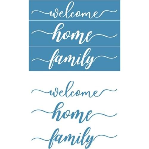 Home Family Self-Adhesive Silk Screen Printing Stencil Reusable Sign Stencils