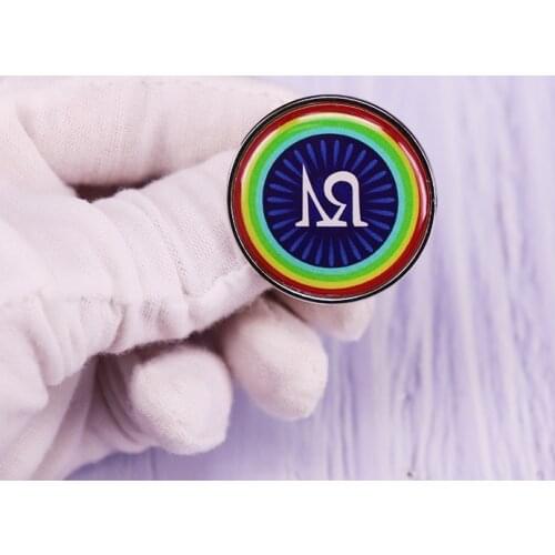 Dzogchen Symbol Tibetan Letter A Buddha Meditation Mandala Pin Button Brooch