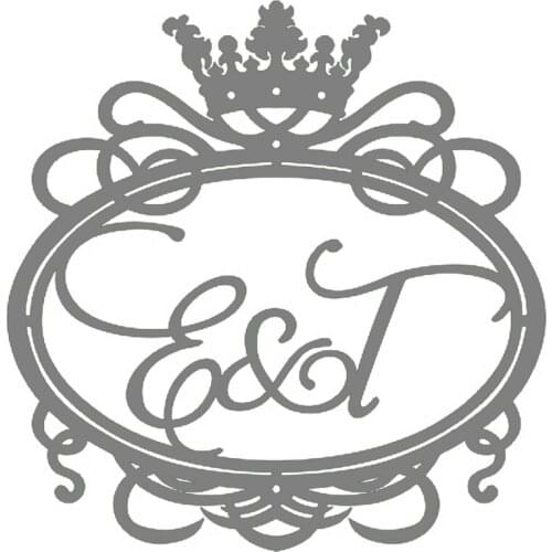 Crown Floor Sticker Wedding Self-adhesive Vinyl Custom Personalized Groom Bride Acronym Large Size Floor Decor Gold Decal LC1531