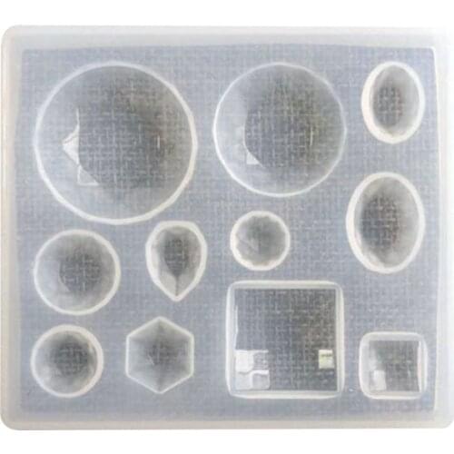 Crystal Epoxy Resin Mold Geometric Irregular Earrings Water Drops Square Pendant Casting Mould Handmade DIY Crafts